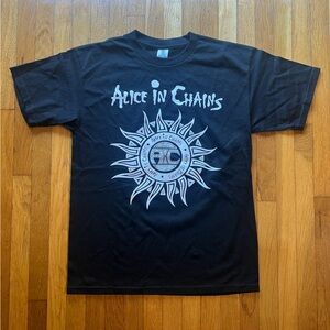 Alice in Chains T Shirt, Black, Medium & Large